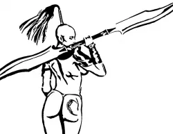 Warrior Girl stencil