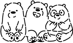 We Bare Bear stencil