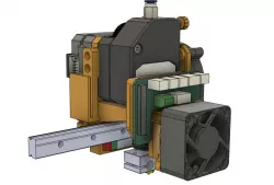 X-Max (X-Pro) Linear Rail Upgrade: Carriage for Universal Geared Dual Drive Extruder/E3D V6 Hot End