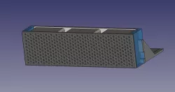 5.25" drive bay fan fixture for three 40mm fans with hex mesh cover