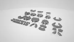 5140 Wargaming Bunker + Defence-Line - Reinforced Set (Subset)