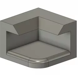 6mm internal height glass bed corner