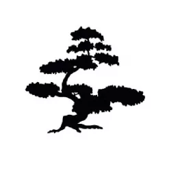 Airbrush stencil stencile Bonsai tree 04