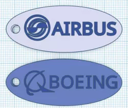 Boeing And Airbus Keychains