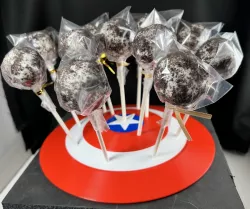 Captain America Shield Cake Pop Display