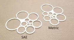 Circle Drawing Templates - SAE & Metric