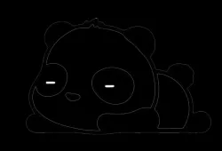Cute Panda 2d wall art
