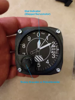 Dial Indicator with Input Knob (Easy Home Cockpit Project)