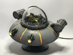 DIY Rick and Morty flying car with LED lights!!