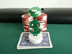 $ Dollar Sign Poker Card Capper