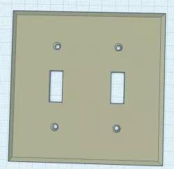 dual light switch plate