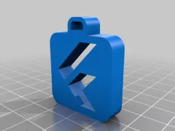 Flutter logo keyring.