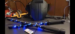 Functional Black Widow Batons: smart LEDs + Magnetic Staff