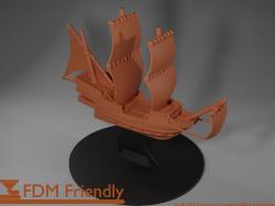 Galleon Ship Model Compatible With DnD Spelljammer