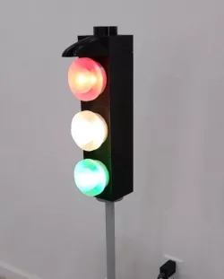 Giant LEGO look-alike traffic light