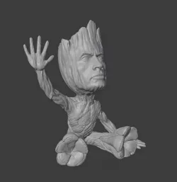 Grock - (Groot + The Rock Mashup) - No Supports