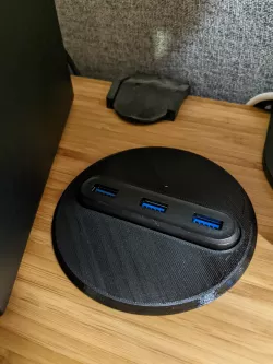 Grommet USB hub holder (80mm / 3.15")