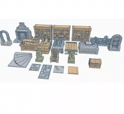 HeroQuest Base game Furniture & tile Pack (easy print)