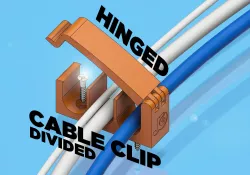 Hinged Cable Clip Divided