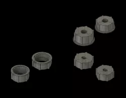 IKEA Tupplur 180 (Ø 27mm) adapters for roller blind automation Bofu