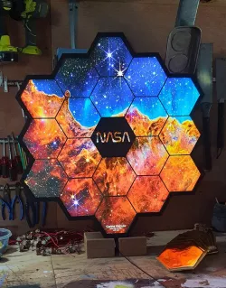 James Webb Space Telescope LED Wall Art.