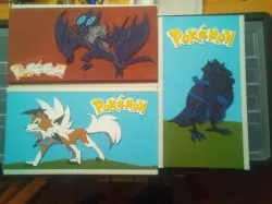 Lycanroc and Corviknight Pokemon deck box lids