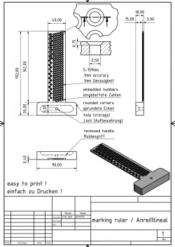 marking ruler (single Print)