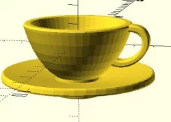 miniature scale coffee cup