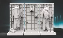 Modern Chemical Suit Racks - Sci Fi Fantasy space Scenery