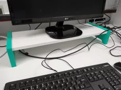 Monitor Riser adapter for Ikea Burhult shelf