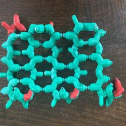Movable, H-bonded polypeptide - print-in-place