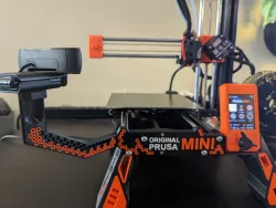 Prusa Mini Camera Stand and Front Plate (Updated)