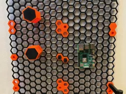 Raspberry Pi ( RPI ) mount for Honeycomb Storage Wall