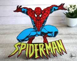 Spider-man logo wall art or stand (single and MMU)