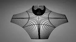 Stereographic projection flat hyperbola