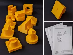 Technical drawings with 3D-Printed forms