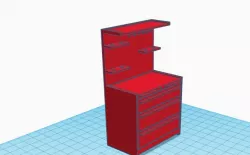 Tool table and shelf - scale models for diorama 1/14, 1/16 ,1/12,1/10