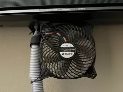 Under-TV Fan Mounting Bracket for Sony Wall-Mounted TV