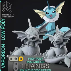 Vaporeon - Pokemon - Low Poly Fan Art