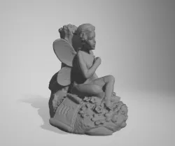 Virgo Zodiac sign figure symbol from 3d scanned sculpture with mesh