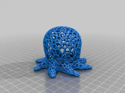 Voronoi Cute Octopi Says HI