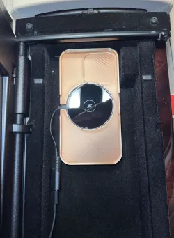 Wireless charging tray to suit a Mercedes phone preparation clip