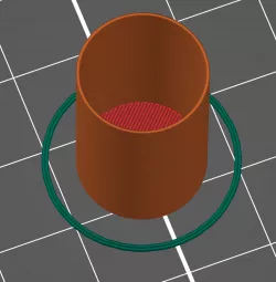 125x15mm tube printed as vase for Z axis test on high parts