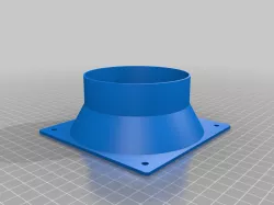 3in DWV PVC to 120mm fan adapter