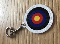 Archery target keychain (multi-material)