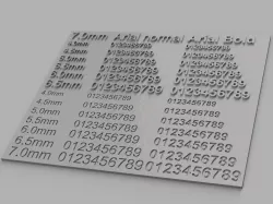 Arial font examples/test print