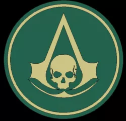 Assassin's Creed Black Flag Logo Coaster