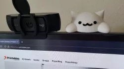 Bongo Cat Monitor Mount, Cute Webcam Kitty Buddy