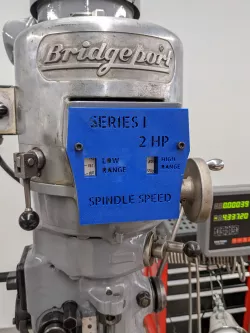 Bridgeport Milling Machine Speed Indicator