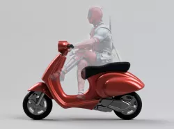DEADPOOL SCOOTER - VESPA PRIMAVERA - SCALE 1:12